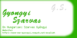gyongyi szarvas business card